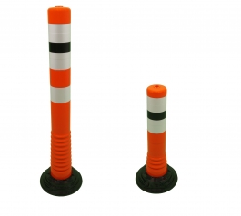 Flexibler Absperrpfosten "Flexipfosten" Ø 80 mm, orange, zum Kleben